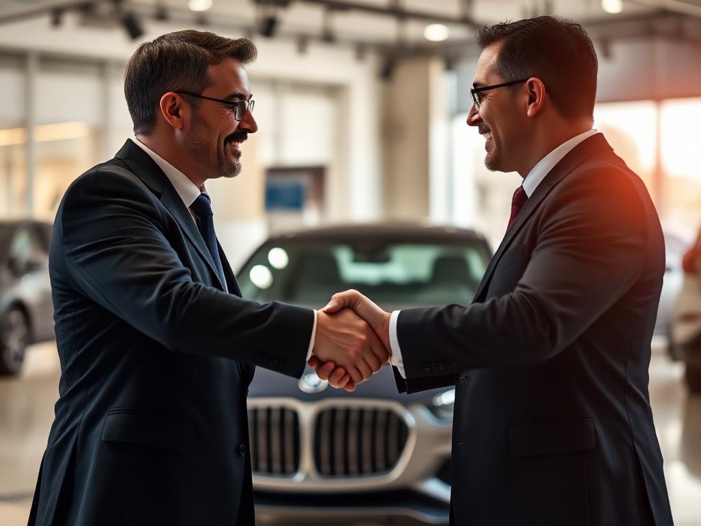 Trusted dealership handshake